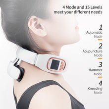 Load image into Gallery viewer, 6 Heads Smart Electric Neck and Back Pulse Massager l Wireless Heat Cervical Vertebra l Relax Pain Kneading Massage Machine
