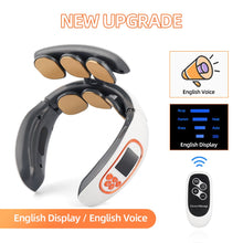 Load image into Gallery viewer, 6 Heads Smart Electric Neck and Back Pulse Massager l Wireless Heat Cervical Vertebra l Relax Pain Kneading Massage Machine
