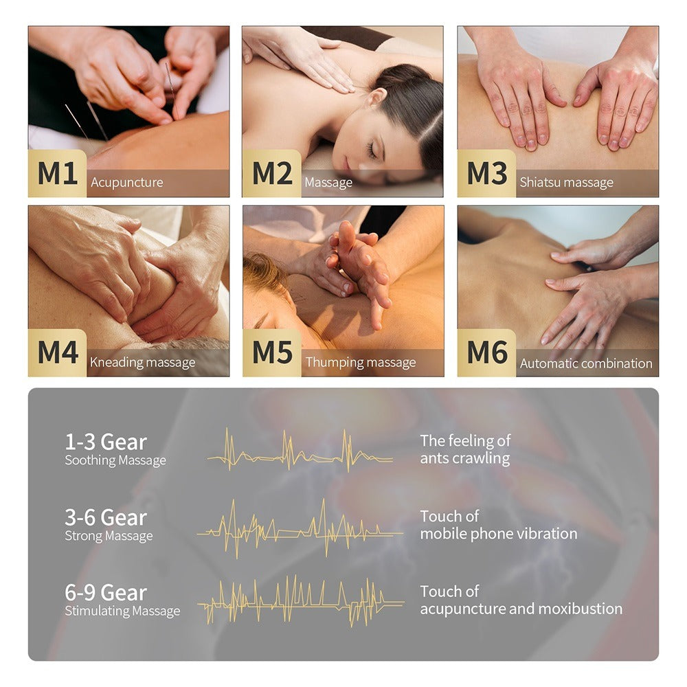 6 Heads Smart Neck Massager Cordless Neck Massage Equipment Heating  Function