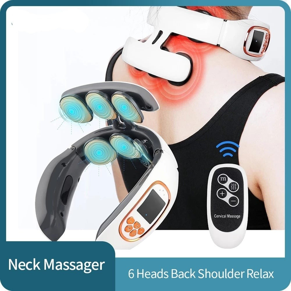 Electric Pulse Neck Massager, Intelligent Neck Massage With Heat
